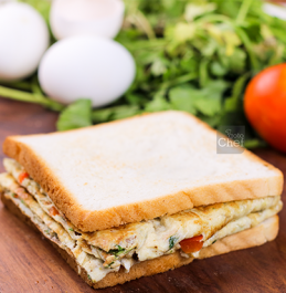 Bread Omelette Sandwich Recipe